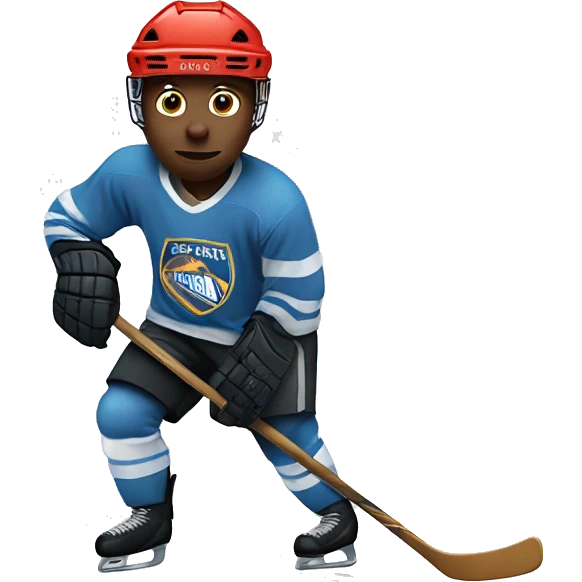 Horce playing hockey emoji