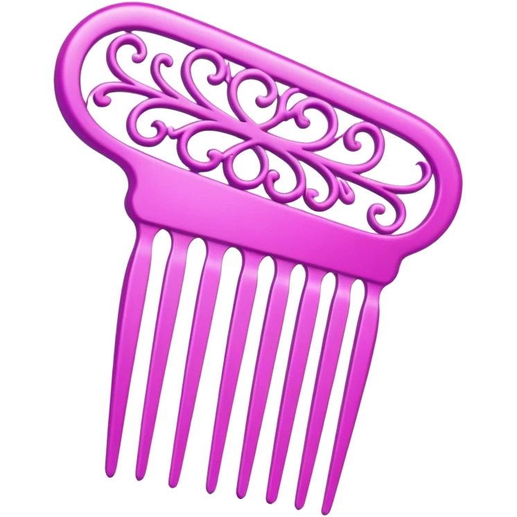 pink royal comb emoji