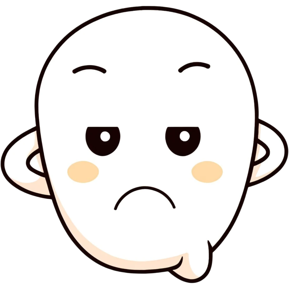 Un stiker de una cara desgustada  emoji
