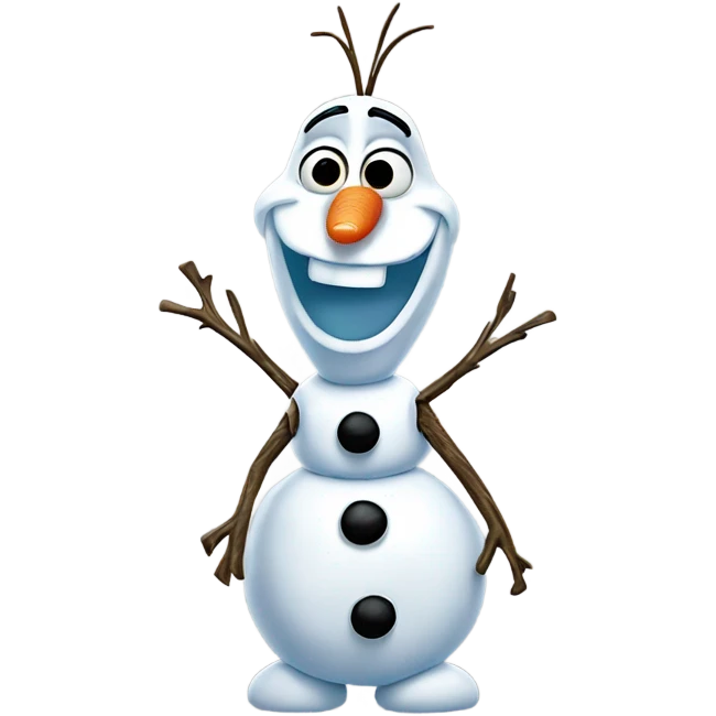 Olaf from frozen emoji