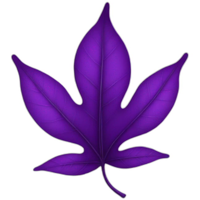 A purple leaf emoji