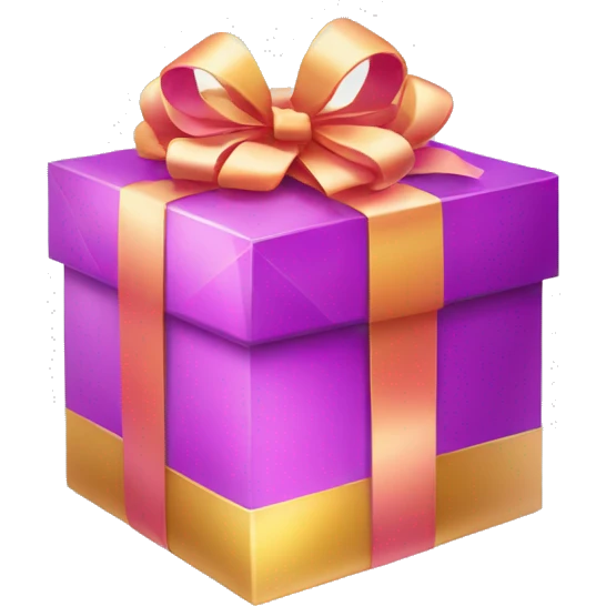 5 cadeaux sur fond transparent emoji