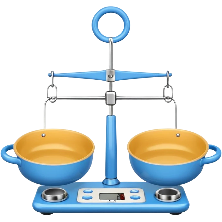 modern Scale with Blue Pans emoji