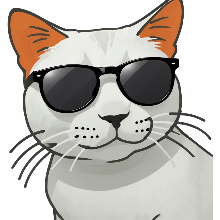 Cat with sunglasses emoji