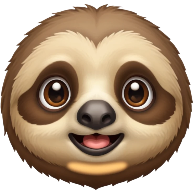 face of a cute sloth emoji