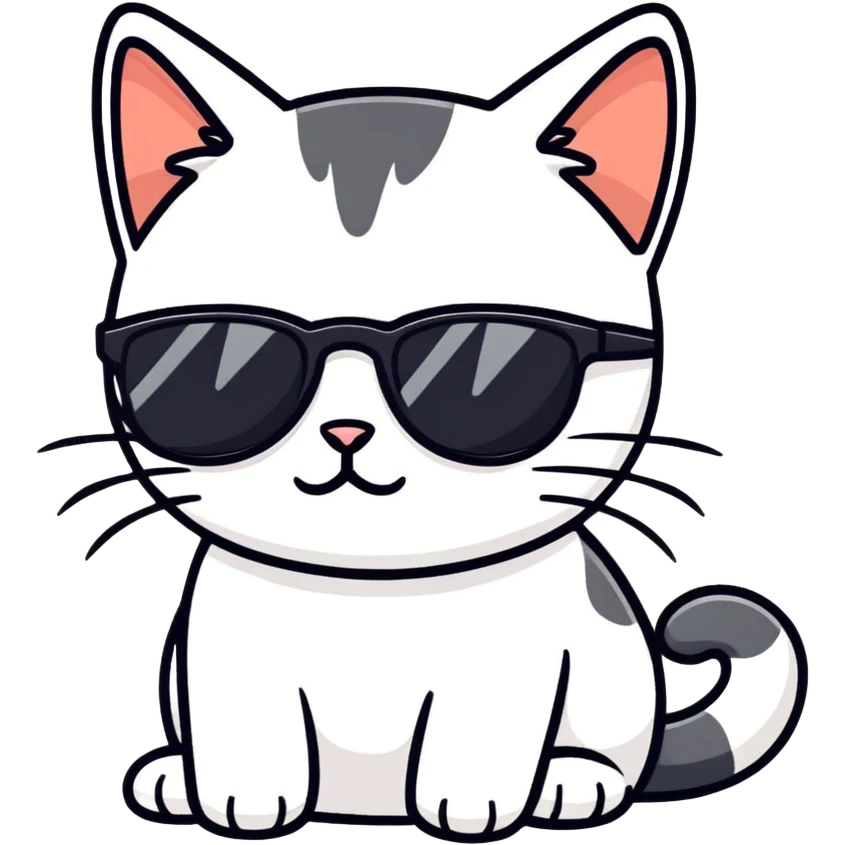 Cat with sunglasses emoji