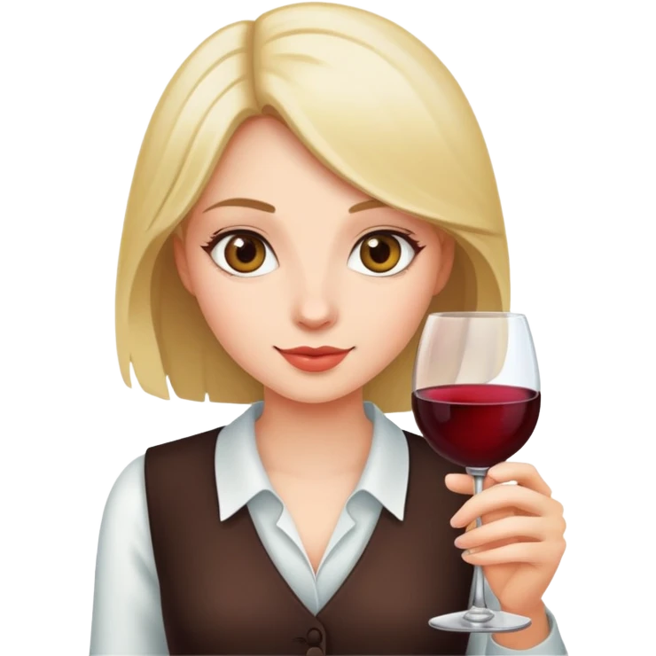 girl holding a wine glass emoji