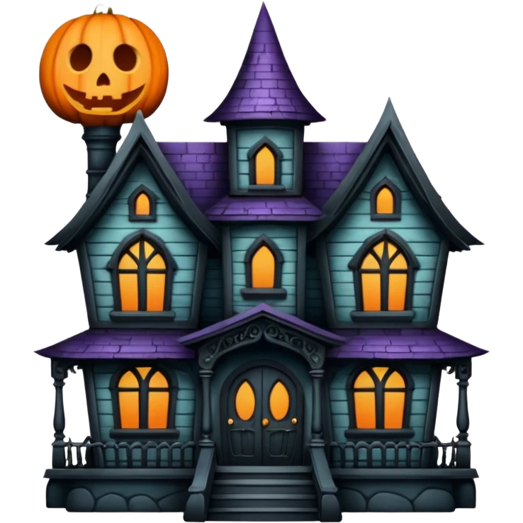 Spooky house cute emoji