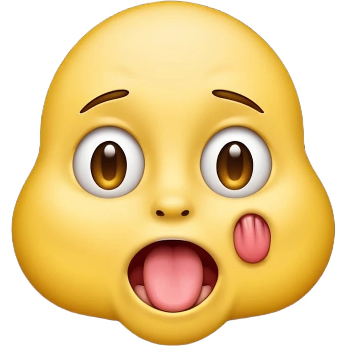 Make an emoji shaking his head with his eyes wide open and his tongue out emoji