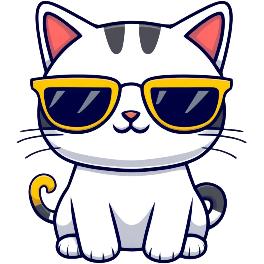cat wearing sunglasses emoji