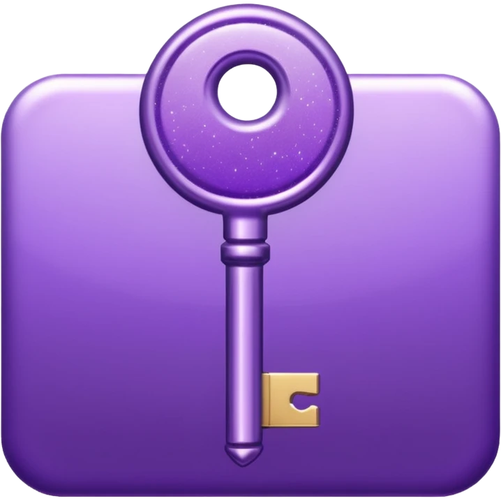 glitter purple key emoji