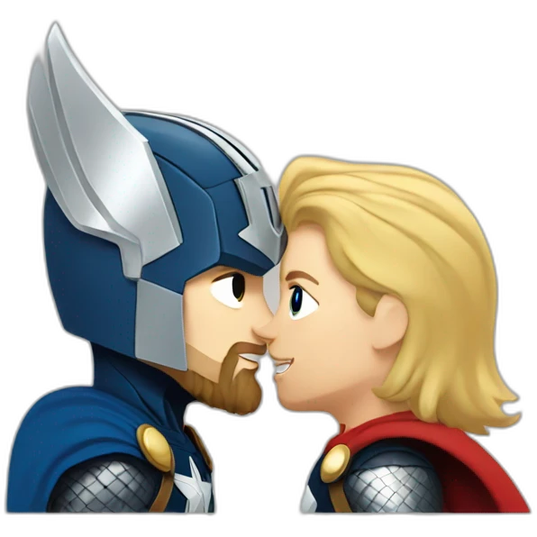 thor and captain america kissing emoji