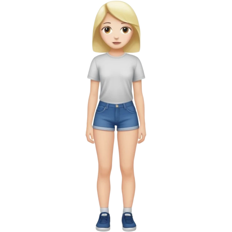 Naked but wearing shirt emoji girl full body no underwear butt emoji