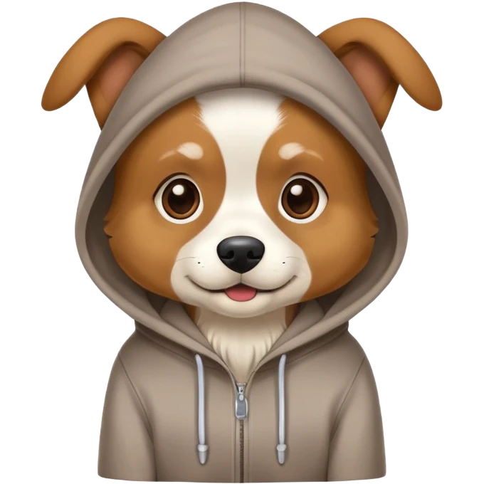 dog wearing hoodie emoji