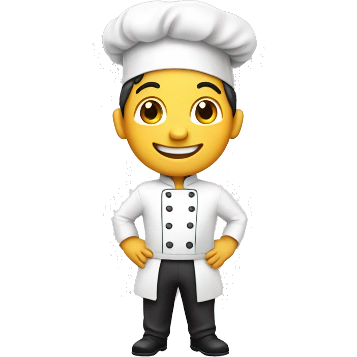 happy boy in chef costume emoji