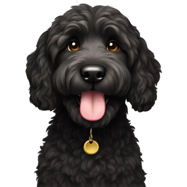 Black goldendoodle  emoji