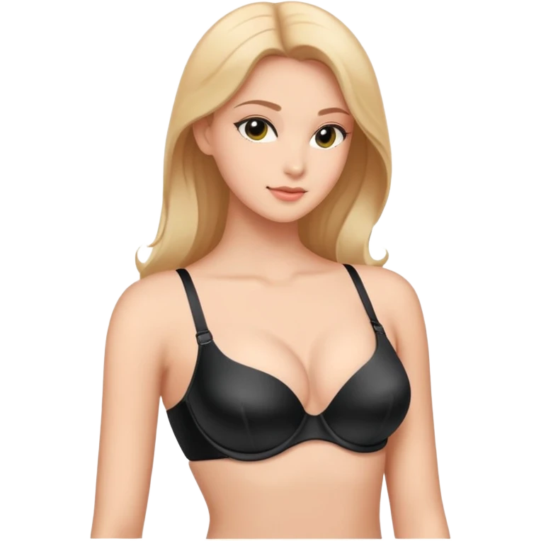 ultra realistic black bra emoji