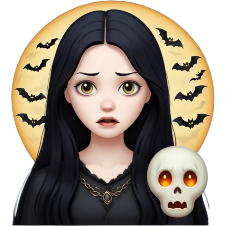 haunted portrait of a woman emoji