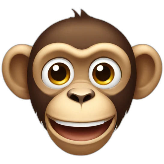 Awkward smiling monkey emoji