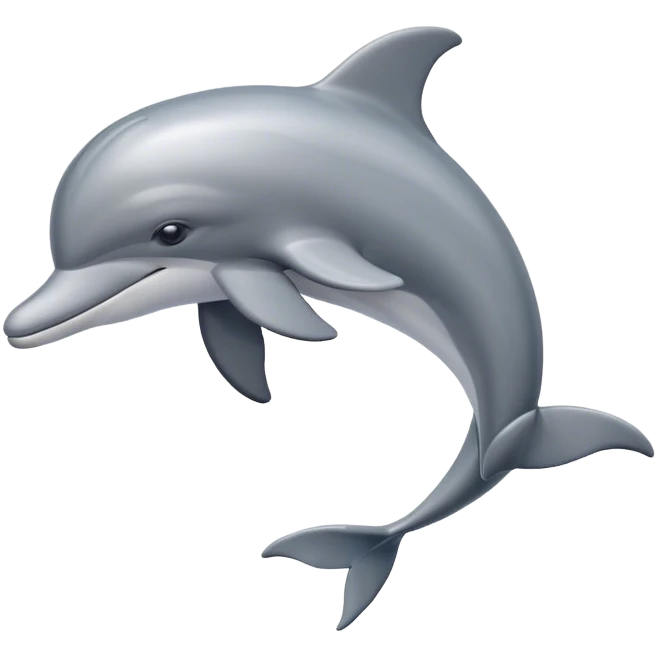 Heart-shaped dolphin emoji
