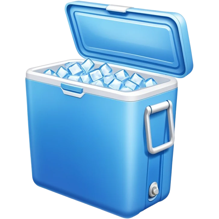 blue cooler with ice emoji