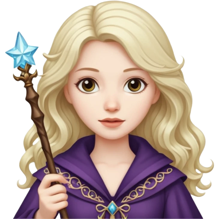beautiful-haired woman with a wand emoji