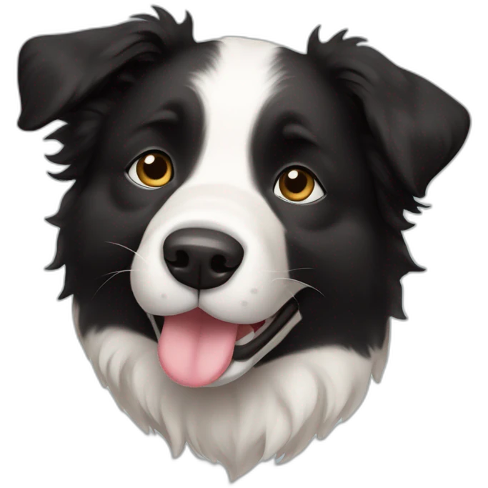 chubby puppy border collie called benito emoji