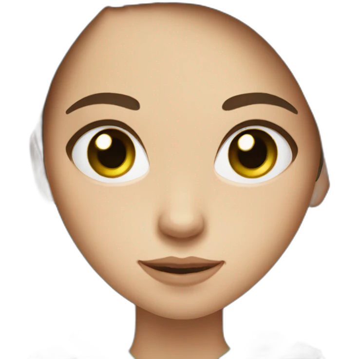 straight brown hair girl with green eyes and freckles emoji