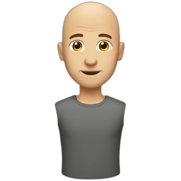 tall bald guy emoji