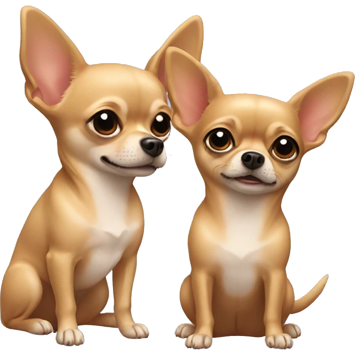 Two tan chihuahuas emoji