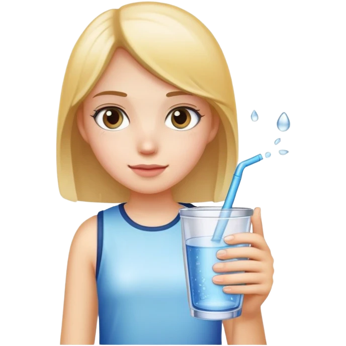 Girl with a tumbler emoji
