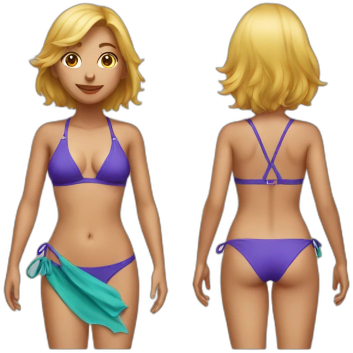 bikini girl emoji