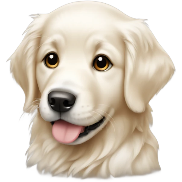 puppy white golden retriever  emoji
