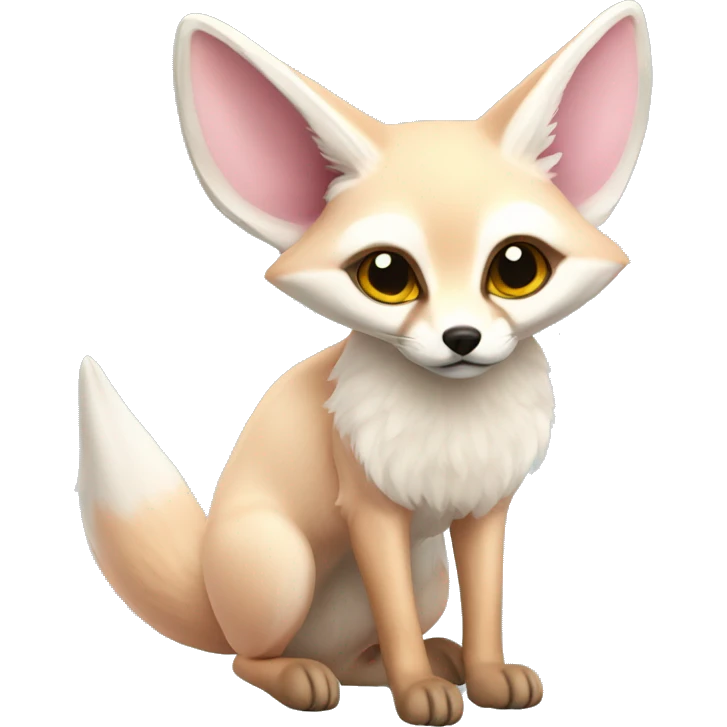 light pink fennec fox emoji