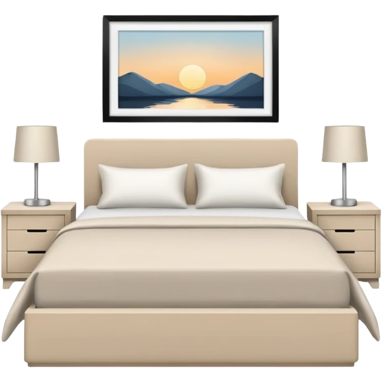 Realistic bedroom neutral color emoji
