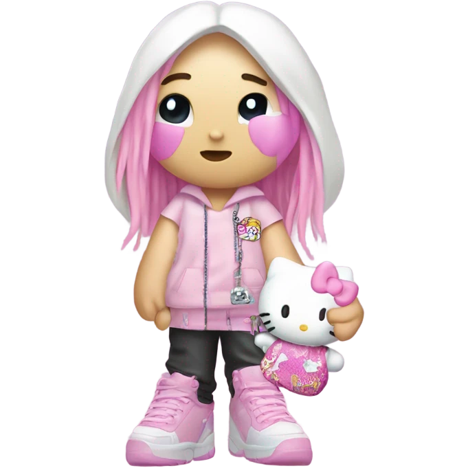 Hello kitty with Billie Eilish perfum emoji