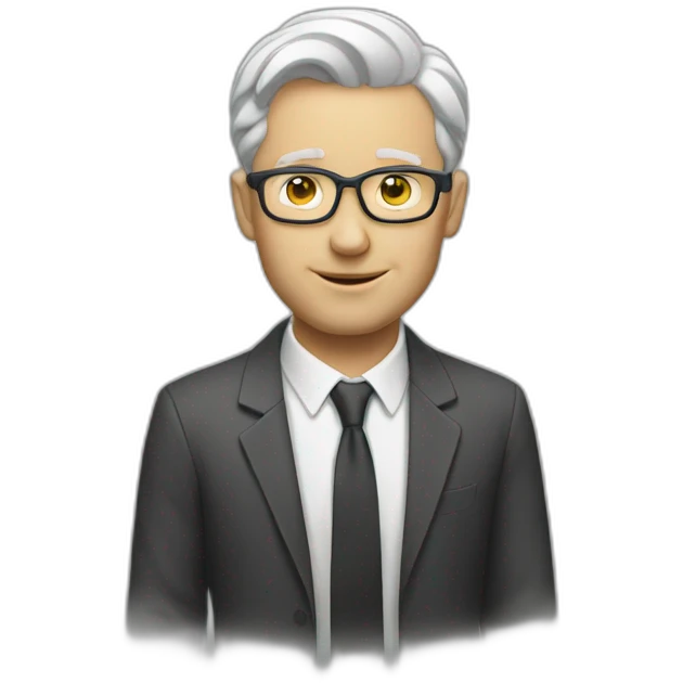 white man investing emoji