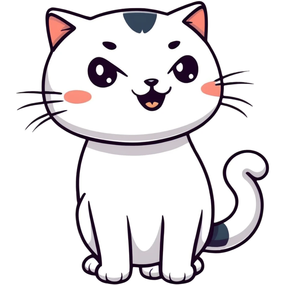 cat with funny expression emoji