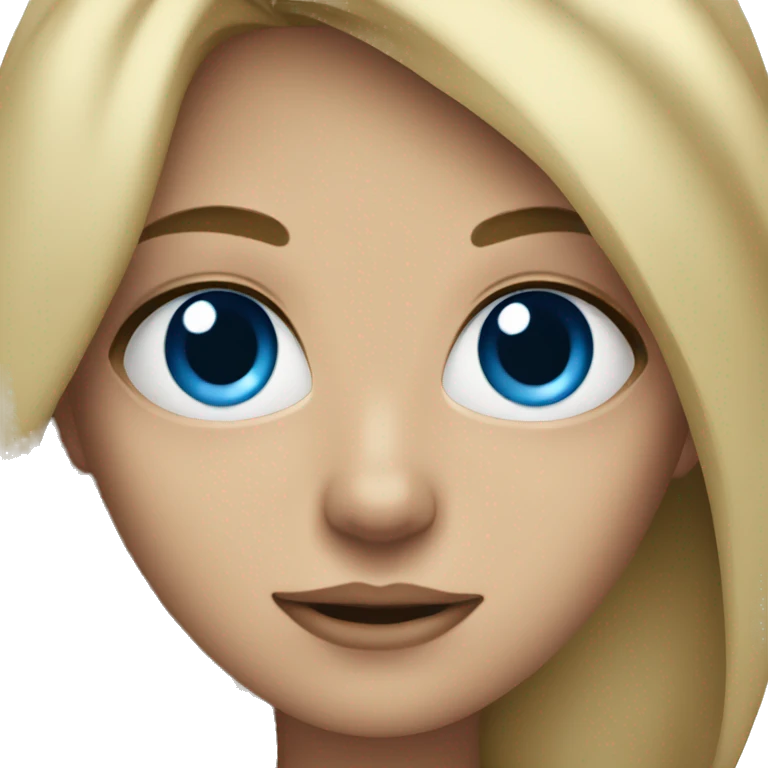 dirty blonde girl with blue eyes  emoji