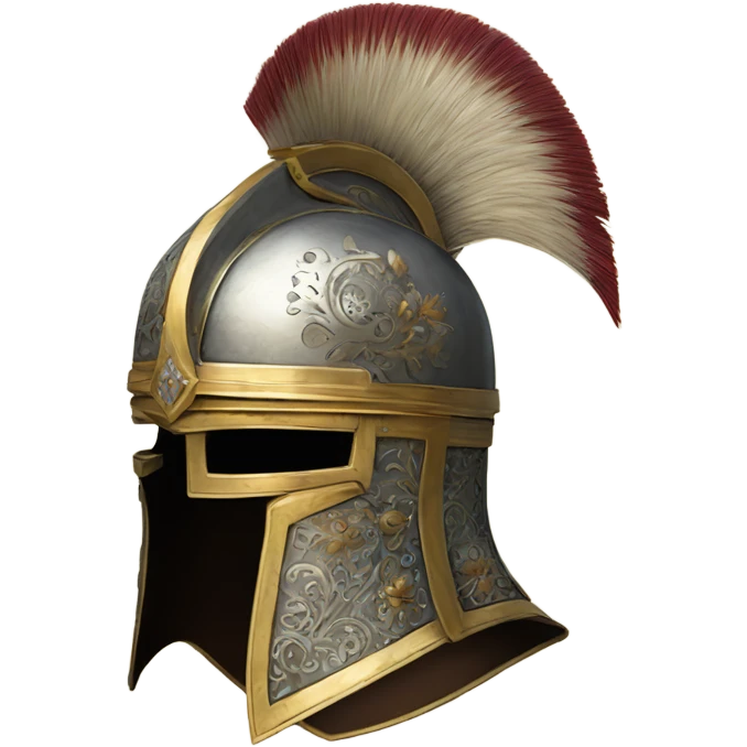 ornate french full-face armet helmet intricate inlays emoji