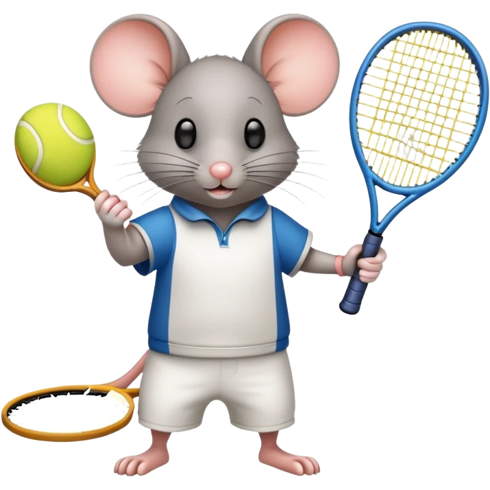 mouse playing tennis emoji