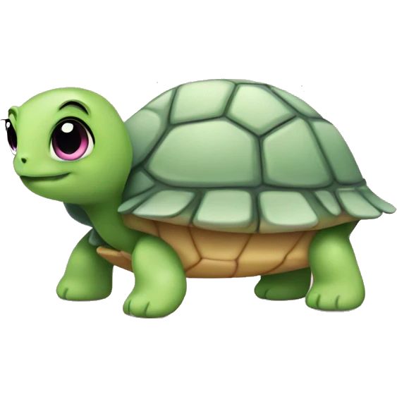 Pink girly turtle emoji
