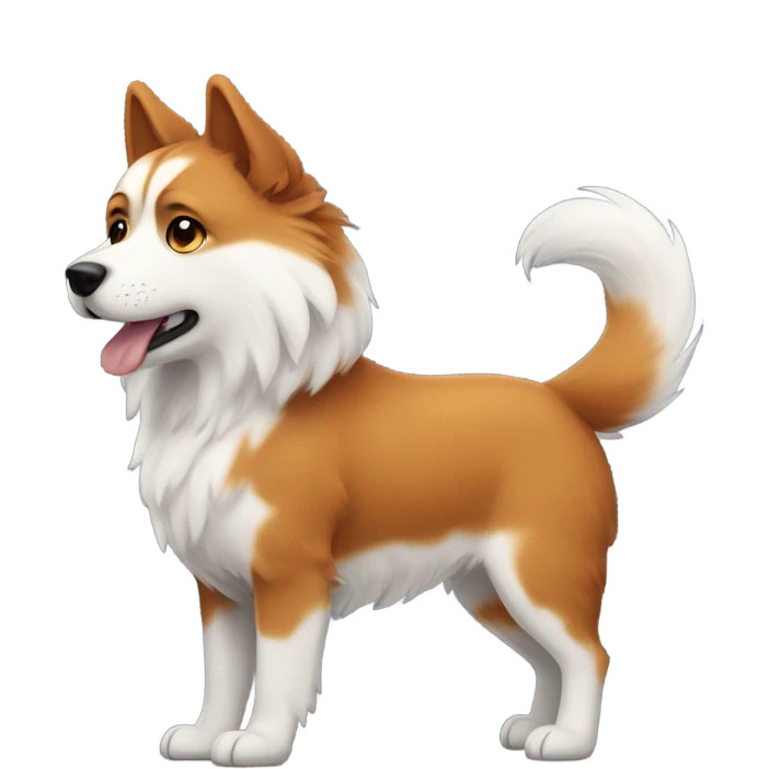 Dog Eurasian redhead and White  emoji