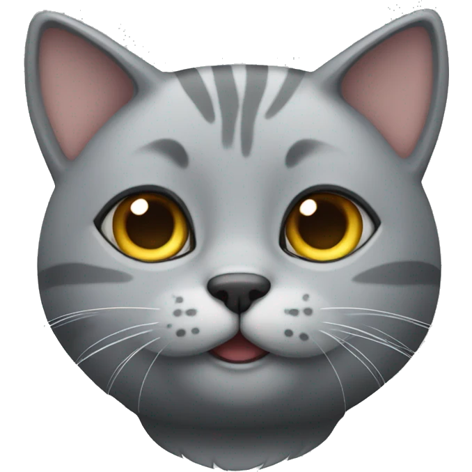 Cute grey cat emoji