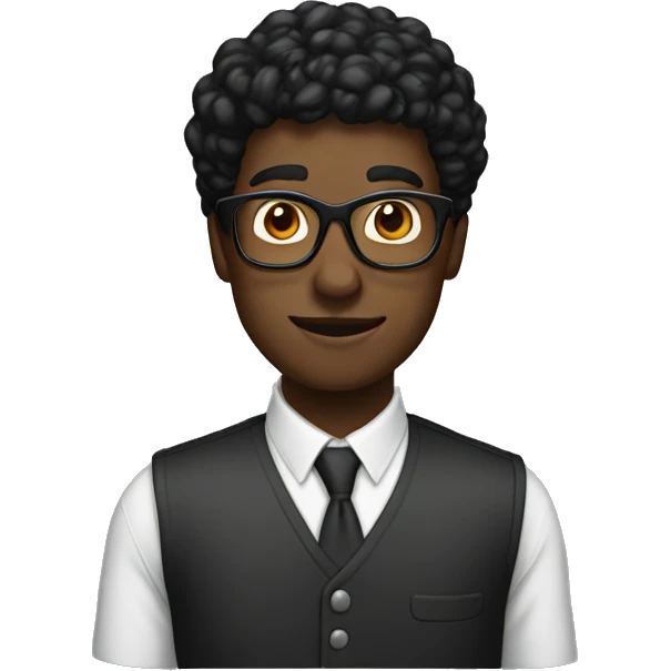 black nerd emoji
