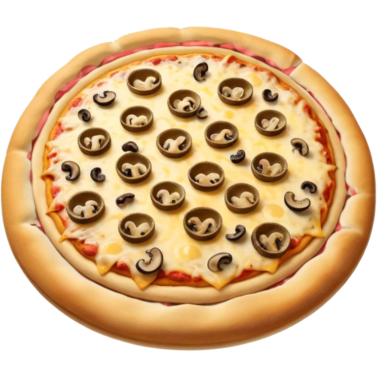 Cheese and Mushroom pizza no leaves  emoji