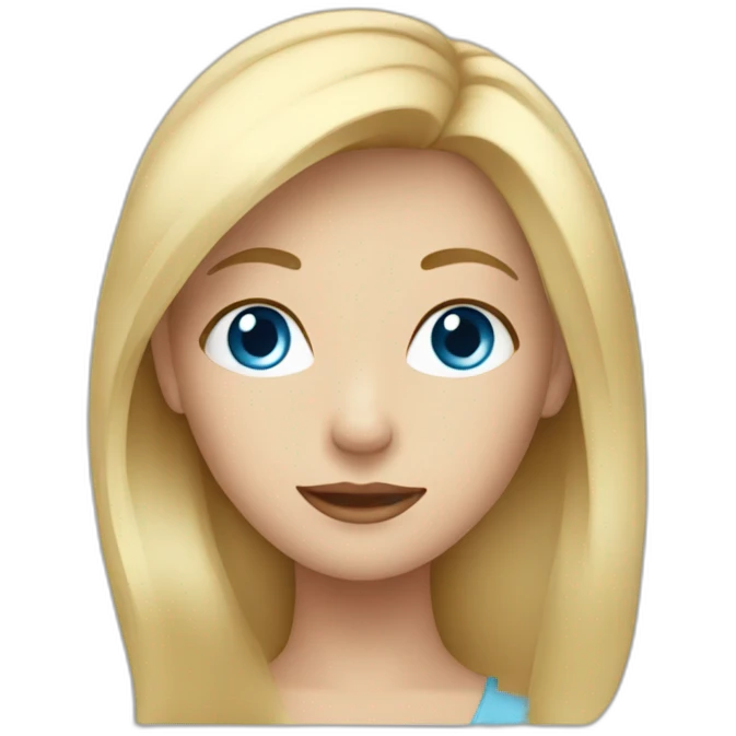 blonde girl with blue eyes emoji