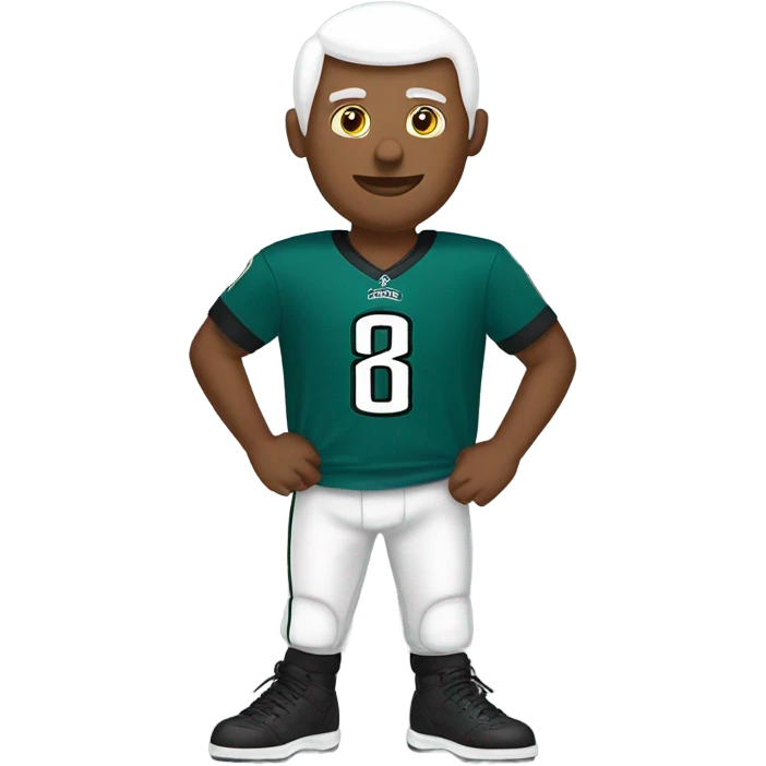 ￼ a bald eagle in an eagles jersey emoji