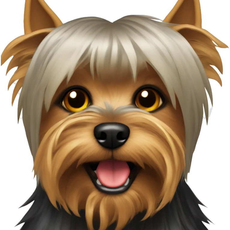 yorkshire terrier with devil horns  emoji