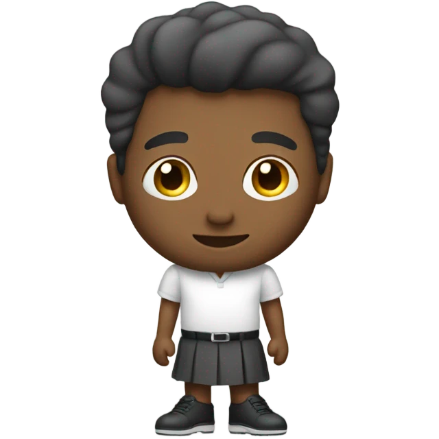 man wearing a skirt color white emoji